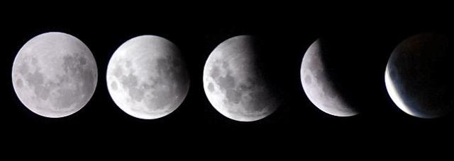 FILE In this March 4,2007 file photo showing a full moon is eclipsed by the earth's shadow in this seven pictures combination, from left, seen in Nairobi, Kenya. Mark your calendars. This year's first total eclipse of the moon will last unusually long, a rare celestial treat for a wide swath of the globe. Except if you're in the United States and Canada. But if you're in eastern Africa, central Asia, Middle East and western Australia, you should be able to view the entire lunar spectacle if the weather cooperates. Total lunar elipse will occur on June 15. (AP Photo/Akmal Rajput,File) TELETIPOS_CORREO:%%%,%%%,%%%,NAIROBI